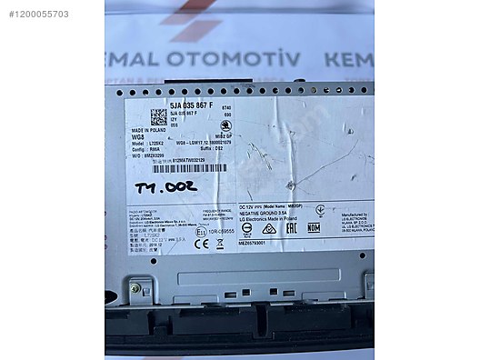 SKODA RAPID MULTIMEDIA TEYP 5JA035867F