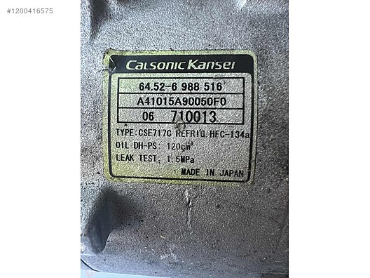 BMW KLİMA KOMPRESÖRÜ 64526988516 6988516