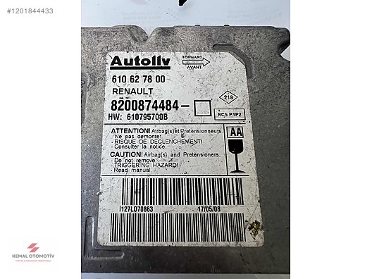 RENAULT MEGANE 2 AIRBAG BEYNİ 610627800 8200874484