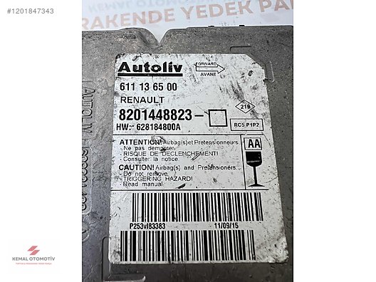 RENAULT MASTER 3 AIRBAG BEYNİ 611136500 8201448823