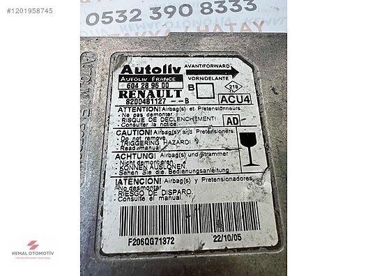 RENAULT MEGANE 2 AIRBAG BEYNİ 604289600 8200481127