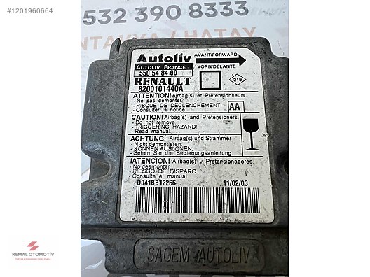 RENAULT MEGANE 1 AIRBAG BEYNİ 550548400 8200101440A