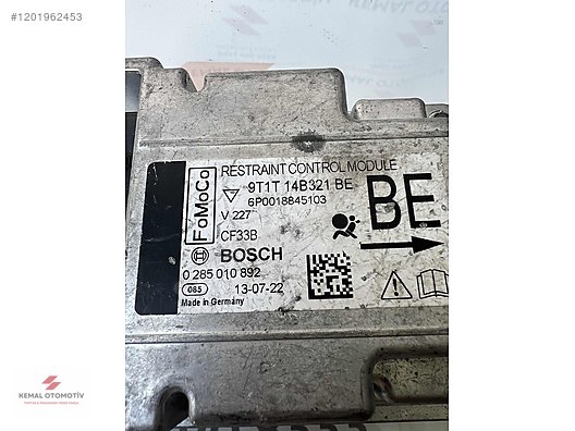 FORD TOURNEO CONNECT AIRBAG BEYNİ 0285010892 9T1T 14B321 BE