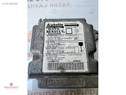 RENAULT MEGANE 1 AIRBAG BEYNİ 550548400 8200101440A