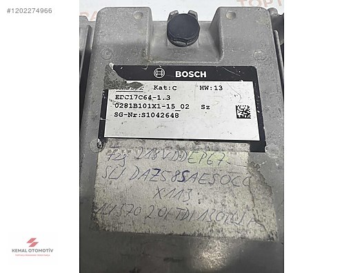 VAG MOTOR BEYNİ EDC17C64-1.3 EDC17C64 EDC17 0281B101X1-15