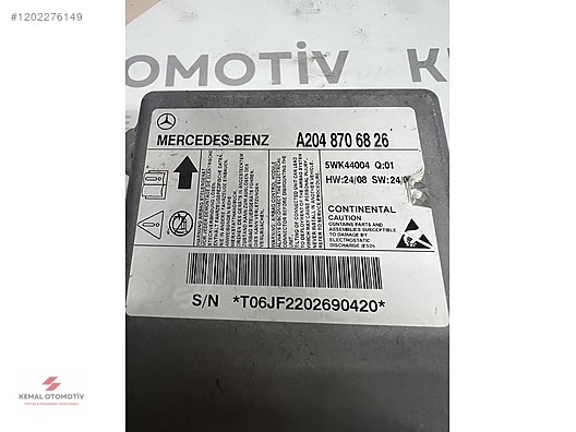 MERCEDES W204 C SERİSİ AIRBAG BEYNİ A2048706826 5WK44004