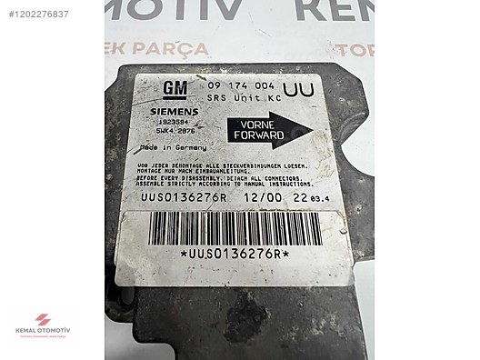 OPEL ASTRA G AIRBAG BEYNİ 09174004 UUS0136276R