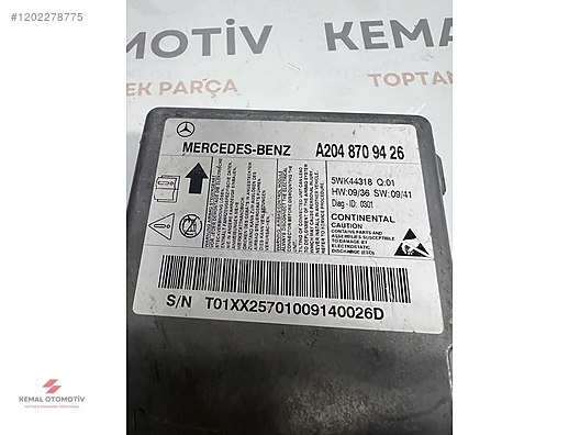 MERCEDES W204 C SERİSİ AIRBAG BEYNİ A2048709426 5WK44318
