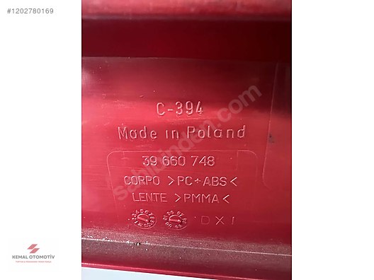 FIAT SEICENTO SAĞ STOP CARELLO 39660748