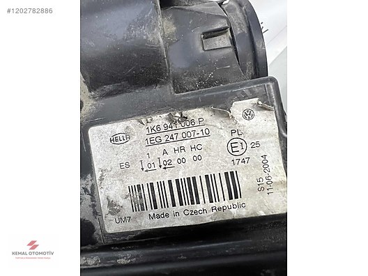 VW JETTA SAĞ FAR HELLA 1K6941006