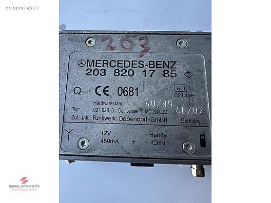 MERCEDES W203 W209 W211 W220 ARAÇ TELEFONU BEYNİ 2038201785