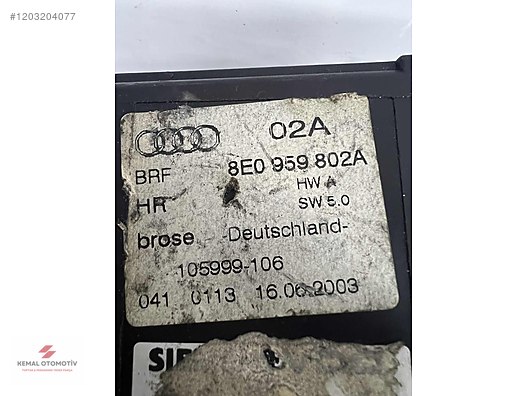 AUDI A4 S4 B6 B7 SAĞ ARKA CAM MOTORU 5WK47011CBF 8E0959802A