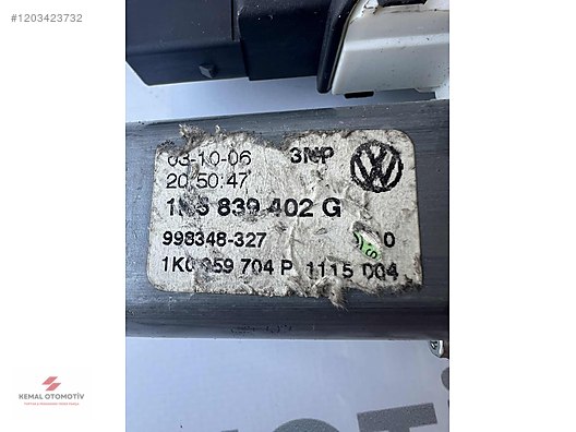 VW PASSAT 3C2 SOL ARKA CAM MOTORU 960092100 1K0959704 P