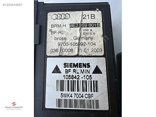 AUDI A4 S4 B6 SOL ÖN CAM MOTORU 8E2959801B 8E2 959 801B