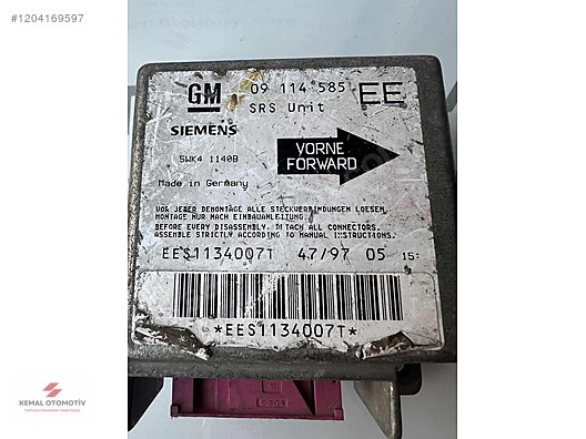OPEL CORSA B AIRBAG BEYNİ 09114585 5WK41140B