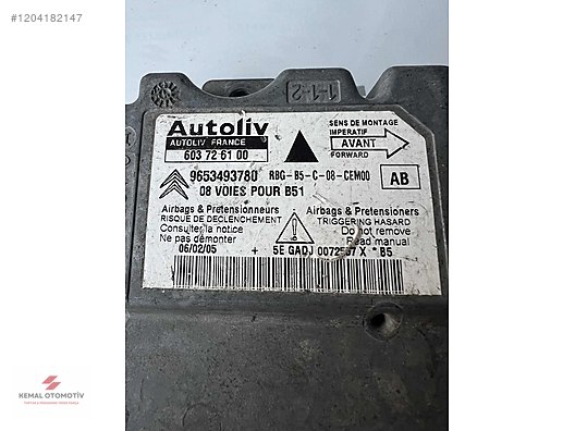CITROEN C4 AIRBAG BEYNİ 603726100 9653493780