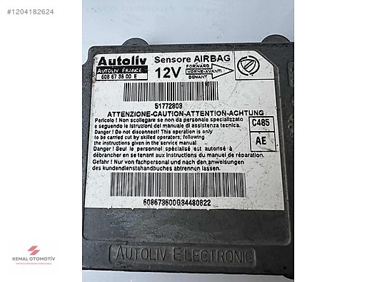 FIAT DOBLO STILO AIRBAG BEYNİ 608673600E 51772808 608673600