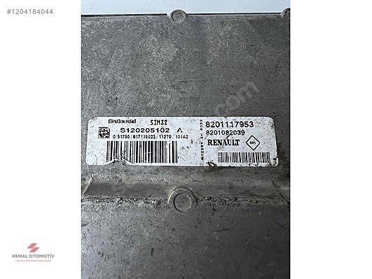 RENAULT CLIO 3 MOTOR BEYNİ 8201117953 S120205102 A SIM32