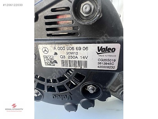 MERCEDES W213 W238 250 AMPER ŞARJ DİNAMOSU A0009066906