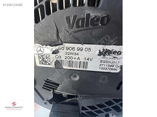 MERCEDES W205 W213 W253 200+ AMPER ŞARJ DİNAMOSU A0009069905