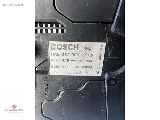 MERCEDES W176 W177 180 AMPER ŞARJ DİNAMOSU 2829062700 0126714002