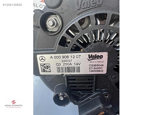 MERCEDES W213 W217 W222 W463 250 AMPER ŞARJ DİNAMOSU A0009061207