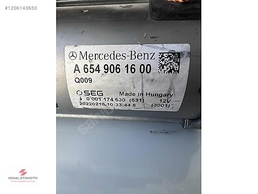 MERCEDES W167 W205 W213 W253 W447 MARŞ DİNAMOSU A6549061600