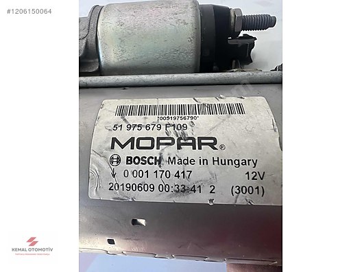 JEEP RENEGADE FIAT 500 EGEA MARŞ DİNAMOSU 51975679F109