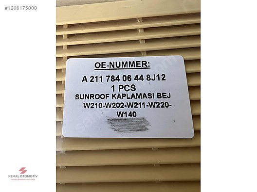 MERCEDES W140 W202 W210 W211 W220 SUNROOF IZGARASI KREM