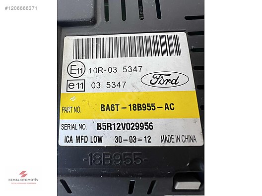 FORD FIESTA GÖSTERGE BİLGİ BİRİM EKRANI BA6T-18B955-AC