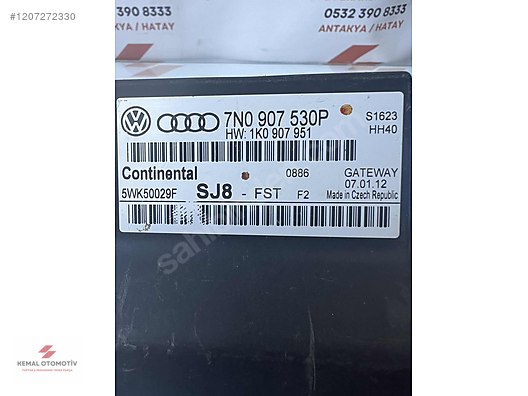 GOLF 5 JETTA PASSAT B7 A3 A4 GATEWAY BEYNİ 7N0907530P 5WK50029F