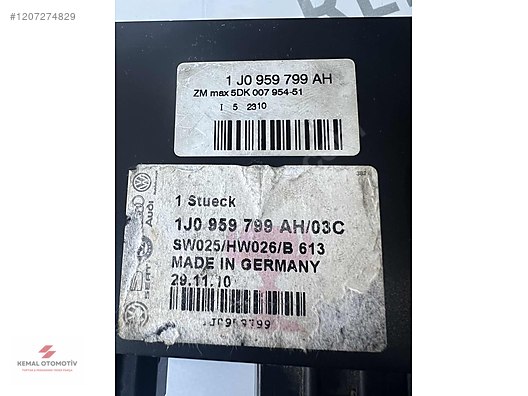 VW GOLF 4 BORA PASSAT KONFOR BEYNİ 1J0959799AH 5DK00795451