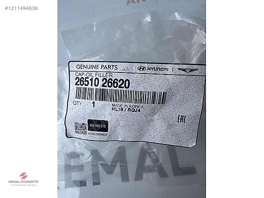 HYUNDAI KIA YAĞ DOLUM DEPO KAPAĞI 26510 26620 2651026620