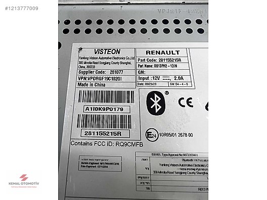 RENAULT TRAFFIC 3 TEYP 281155215R RQ9CMFB