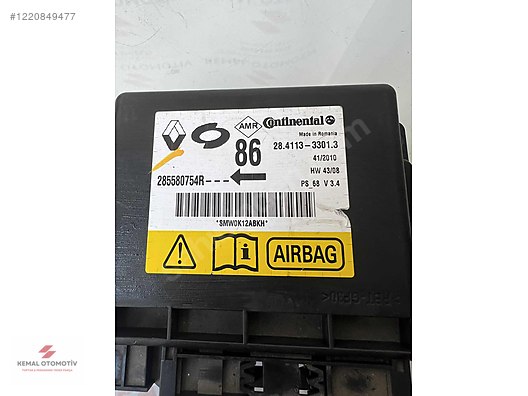 RENAULT FLUENCE AIRBAG BEYNİ 285580754R 86 28.4113-3301.3