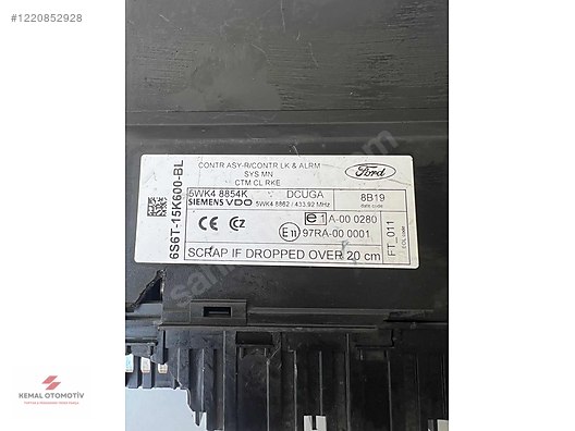 FORD FIESTA FUSION KONFOR BEYNİ 6S6T-15K600-BL 5WK48854K