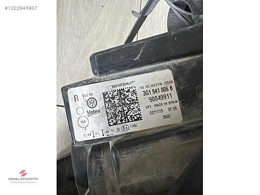 VW PASSAT B8 SAĞ FAR 3G1941006B 90049911 (HASARLI)