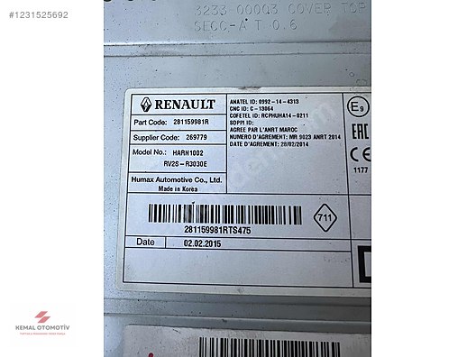 RENAULT CLIO 4 TEYP 281159981R