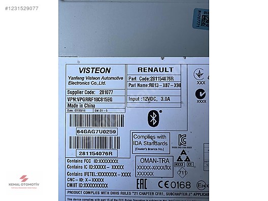 RENAULT CLIO 4 TEYP 281154076R