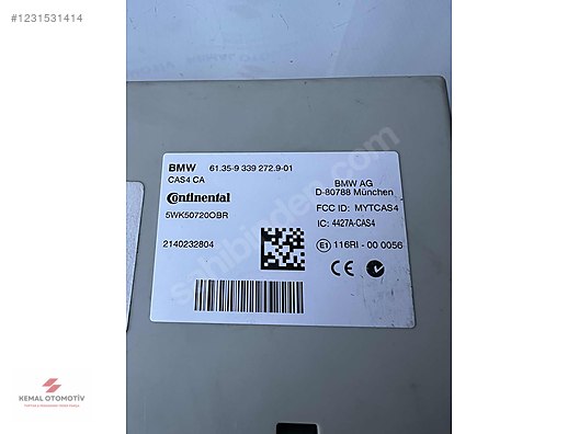 BMW F10 F25 F26 F01 CAS BEYNİ 9339272 5WK50720OBR 2140232804