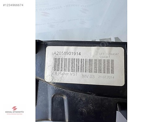 MERCEDES W205 TAMPON ÇEKİ DEMİRİ A2058901914