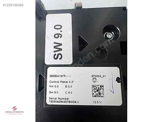 RENAULT MEGANE 4 KLİMATRONİK KONTROL PANELİ VE TEYP 280904197R