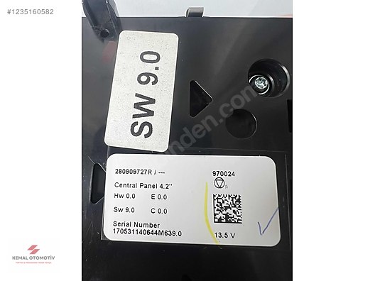 RENAULT MEGANE 4 KLİMATRONİK KONTROL PANELİ VE TEYP 280909727R