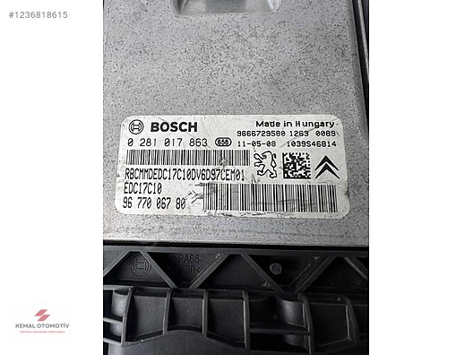 PEUGEOT CITROEN 1.6HDI MOTOR BEYNİ 9677006780 0281017863
