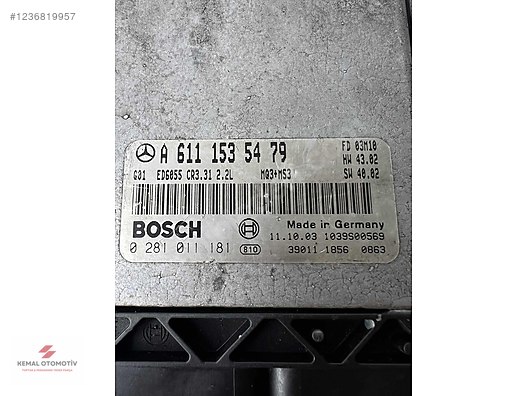 MERCEDES W639 VITO 2.2CDI MOTOR BEYNİ A6111535479 0281011181