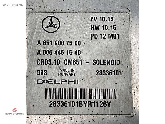 MERCEDES W204 W212 220CDI MOTOR BEYNİ A6519007500 A0064461540
