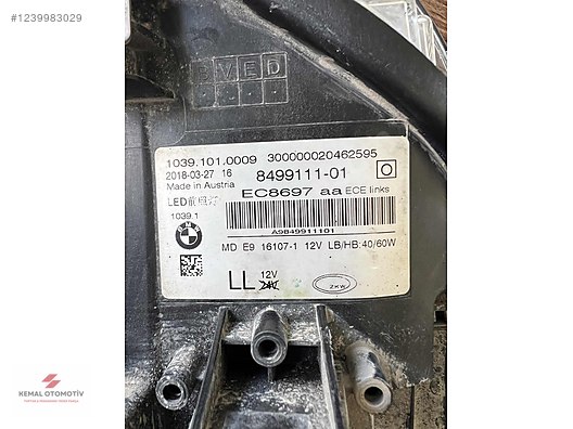 BMW G30 G31 F90 ADAPTİF SOL FAR 8499111