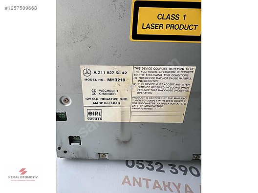 MERCEDES W211 W219 6'LI CD CHANGER A2118275542 MH3210