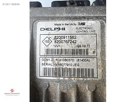 RENAULT CLIO KANGOO MOTOR BEYNİ 8200911562 8200767242 DCM1.2