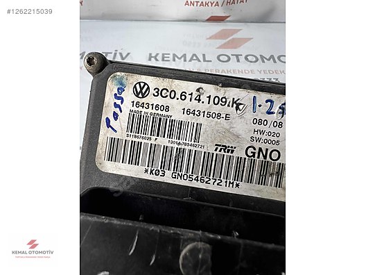 VW PASSAT B6 CC ABS BEYNİ 3C0614109K 16431608 16431508-E GNO